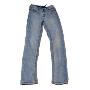 Lucky Brand Denim Jeans Girls Size 12 Blue Zoe Skinny Adjustable Waist Band